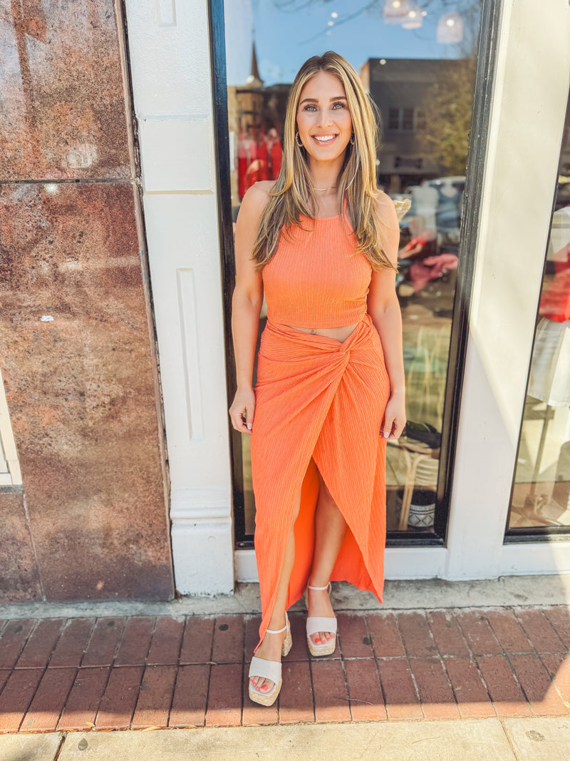 In the tropics skirt - Tangerine