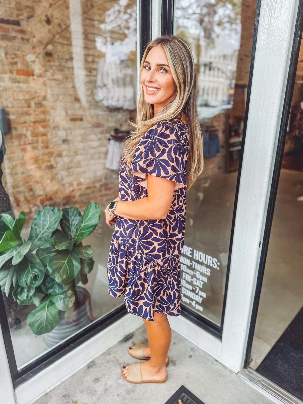 Flutter sleeve mini dress