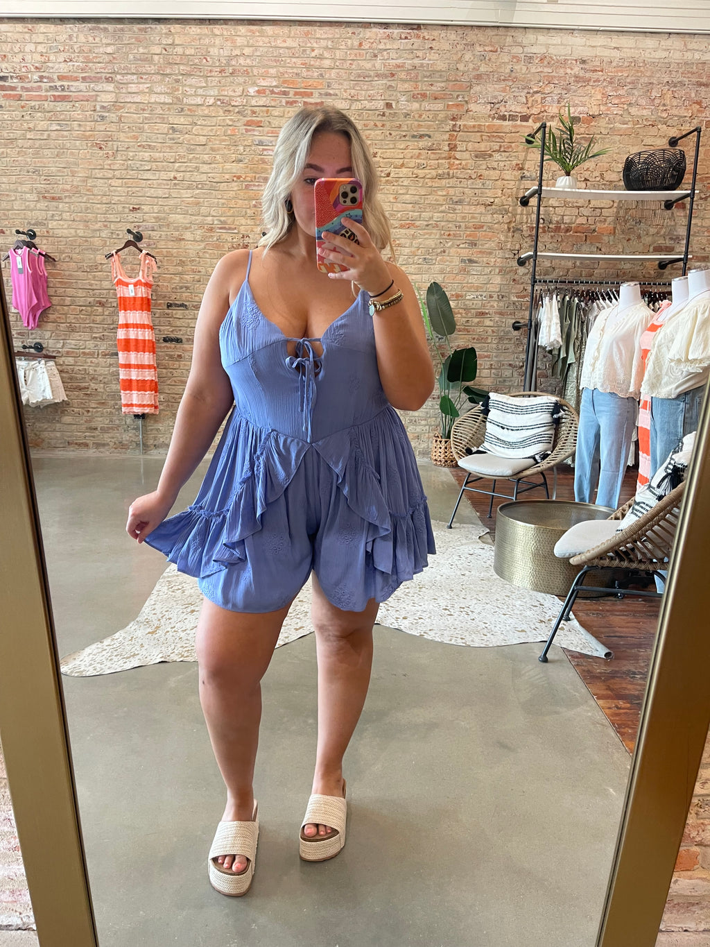 Periwinkle cami romper