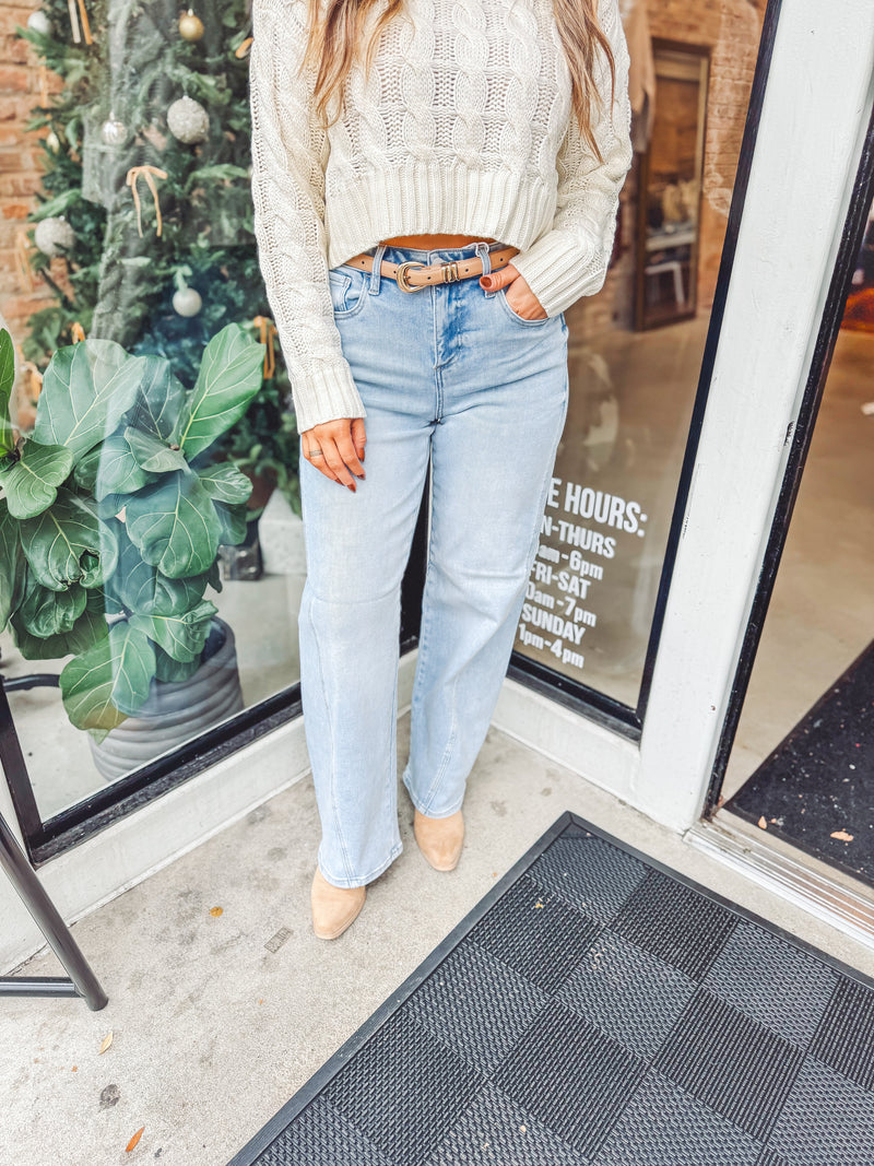 Slouchy barrel jeans