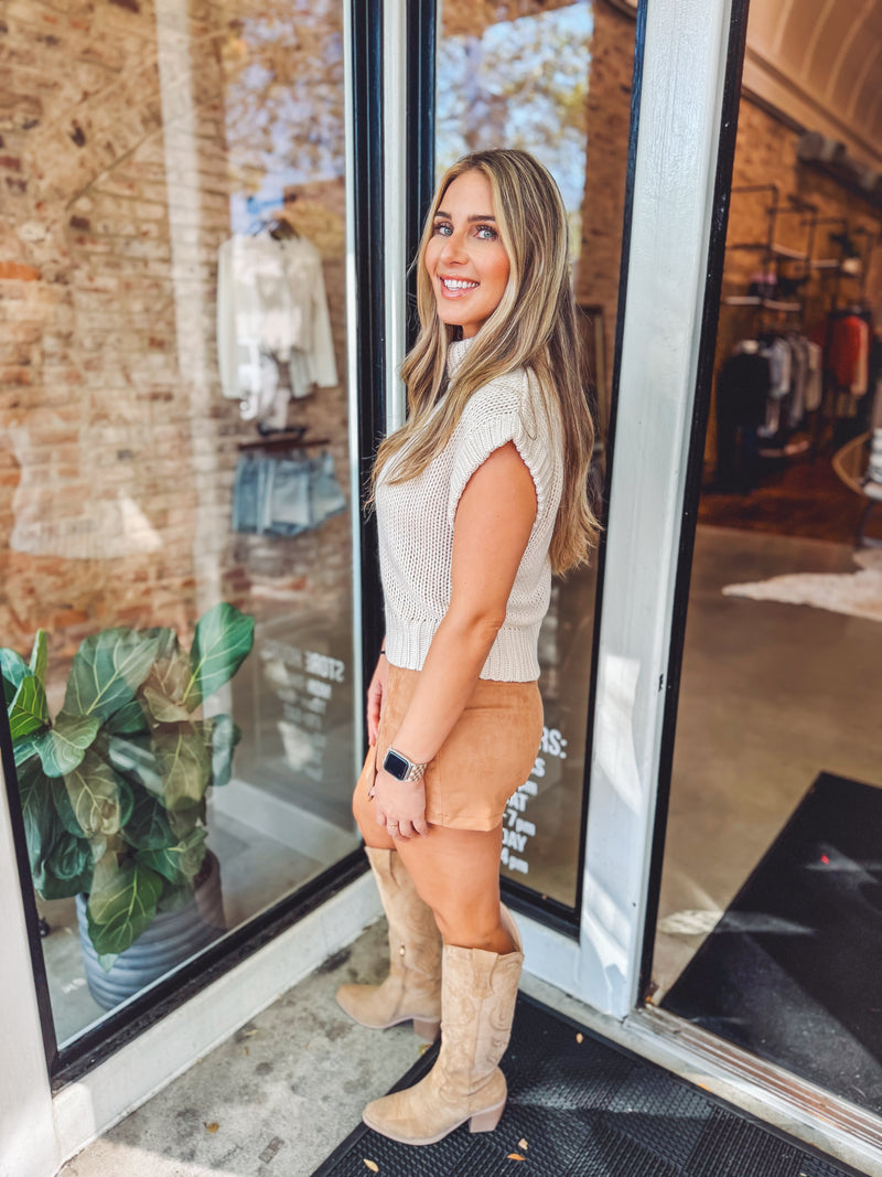 Side slit skort