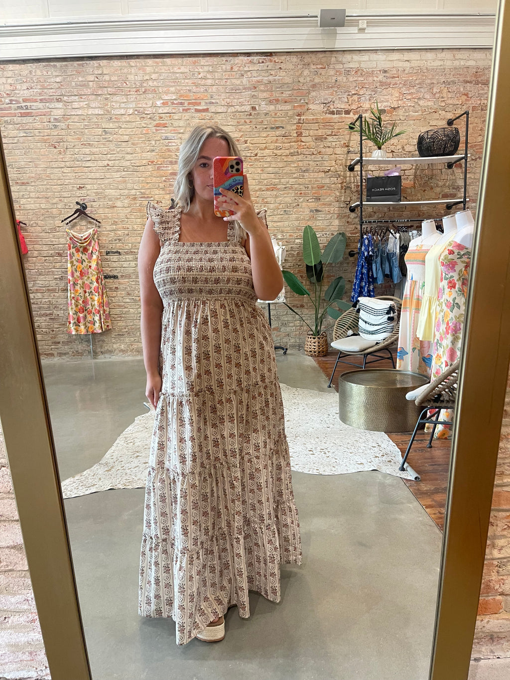 Vintage floral maxi dress