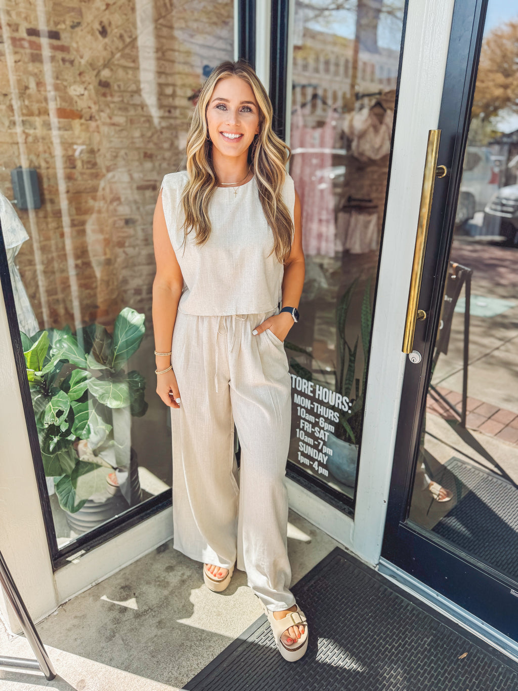 Beach side linen pants