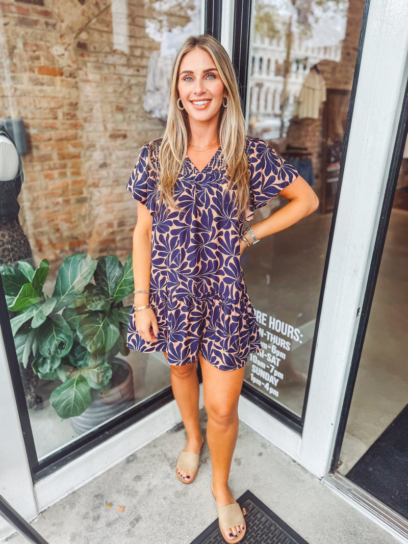 Flutter sleeve mini dress