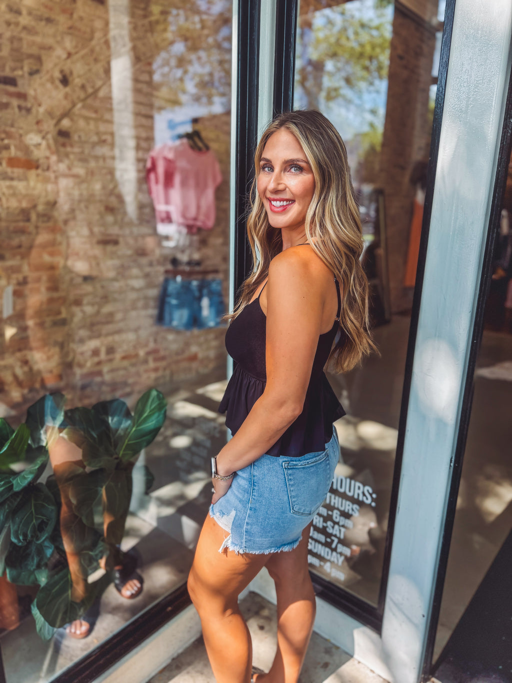 Peplum cami tank