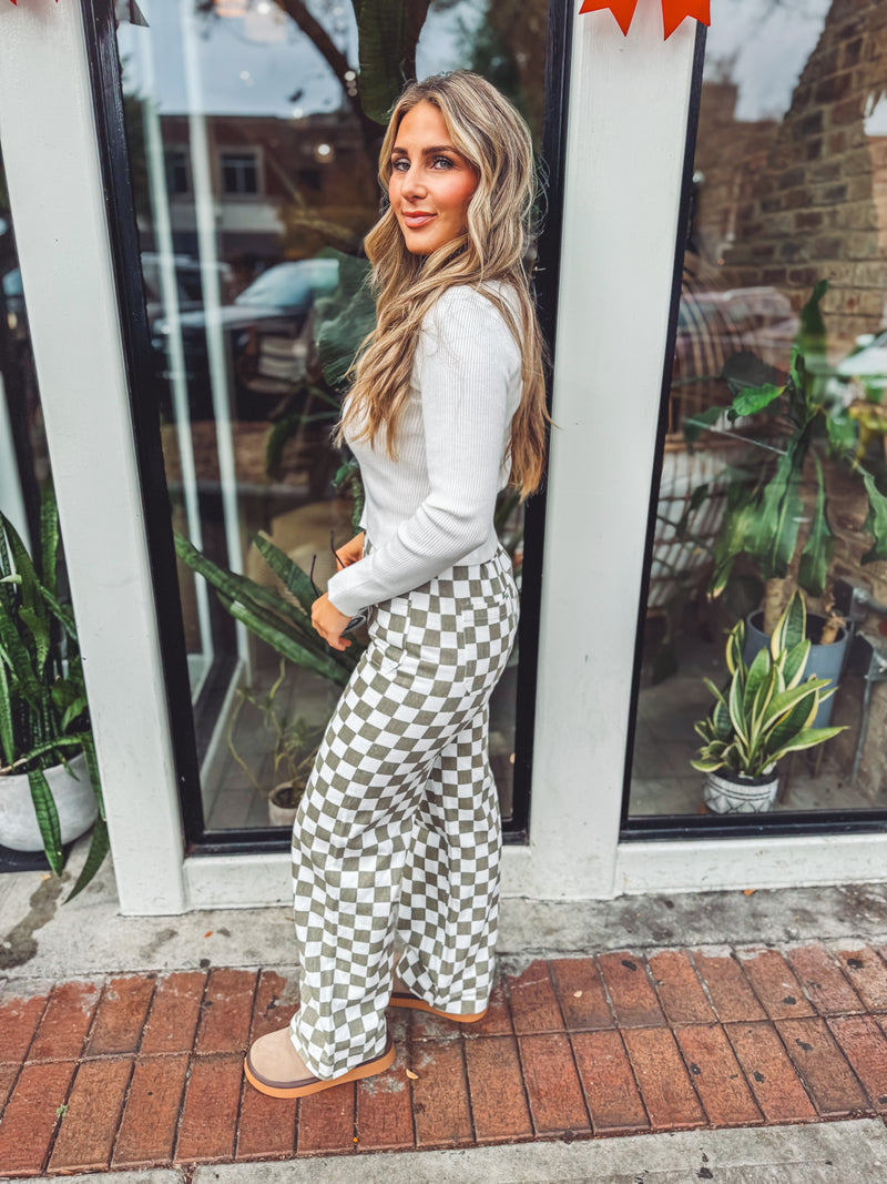 Checked out pants