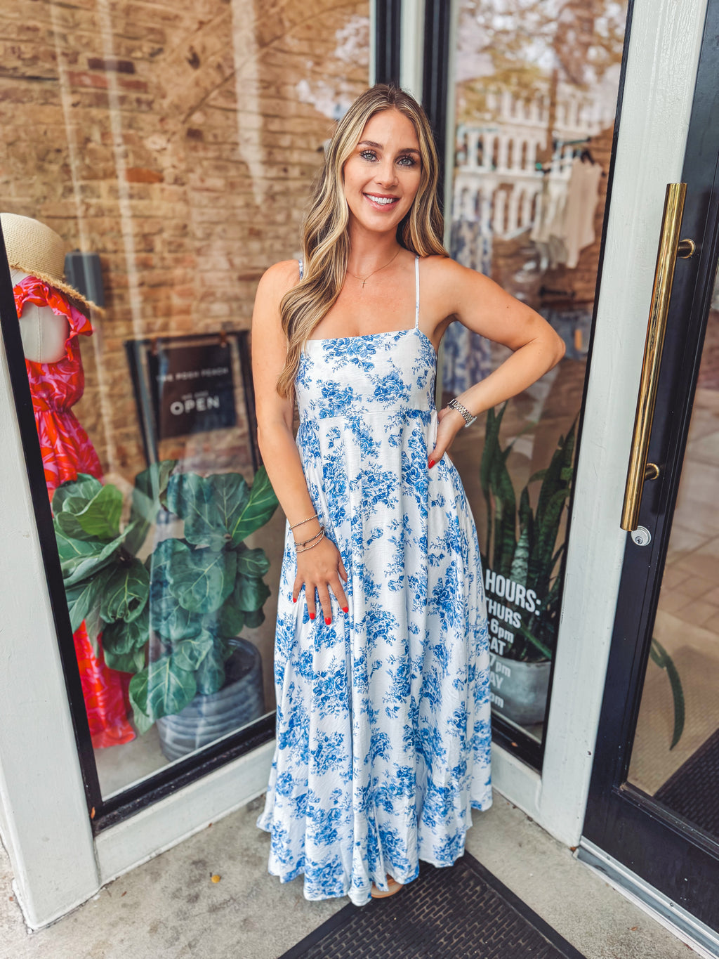 Into the blue maxi dress