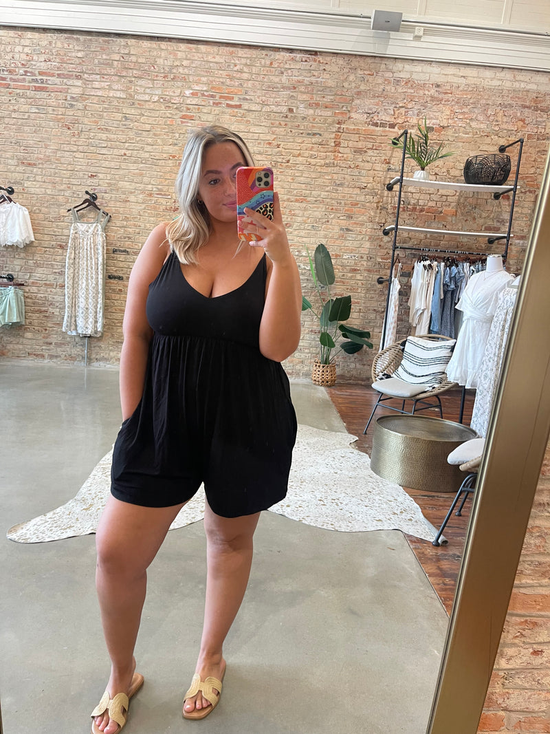Basic black romper