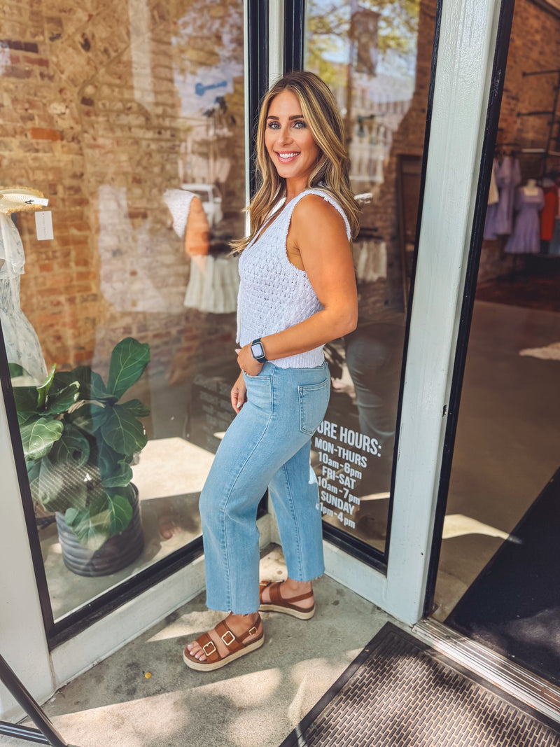 Button knit vest