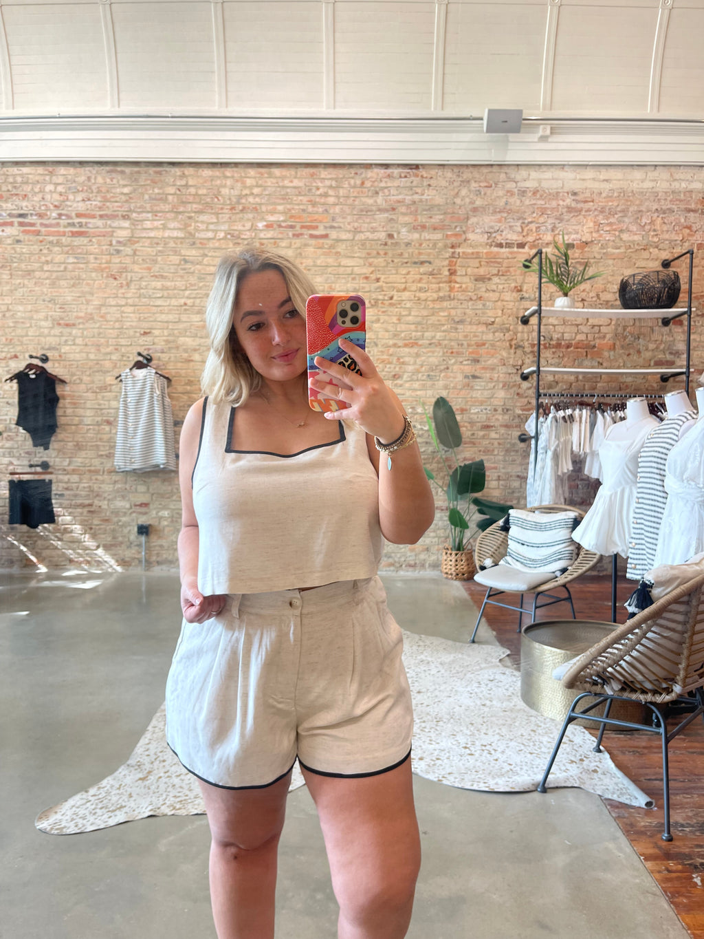 Lovely linen tank - set