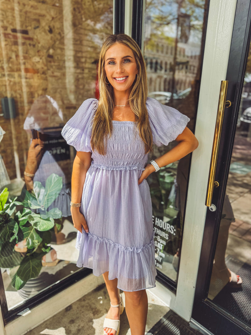 Living in lilac dress