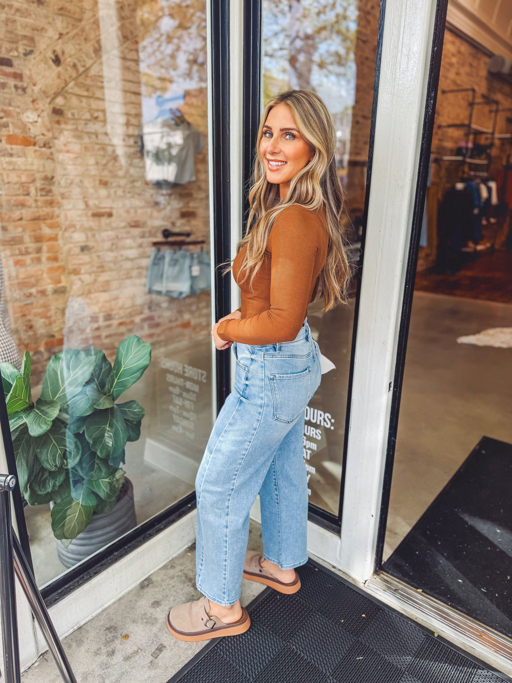 Long sleeve bodysuit - Brown