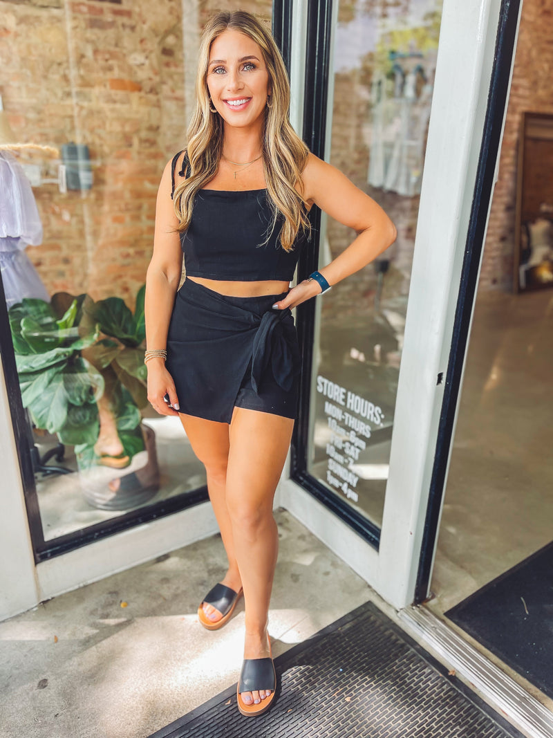 Knot wrap shorts
