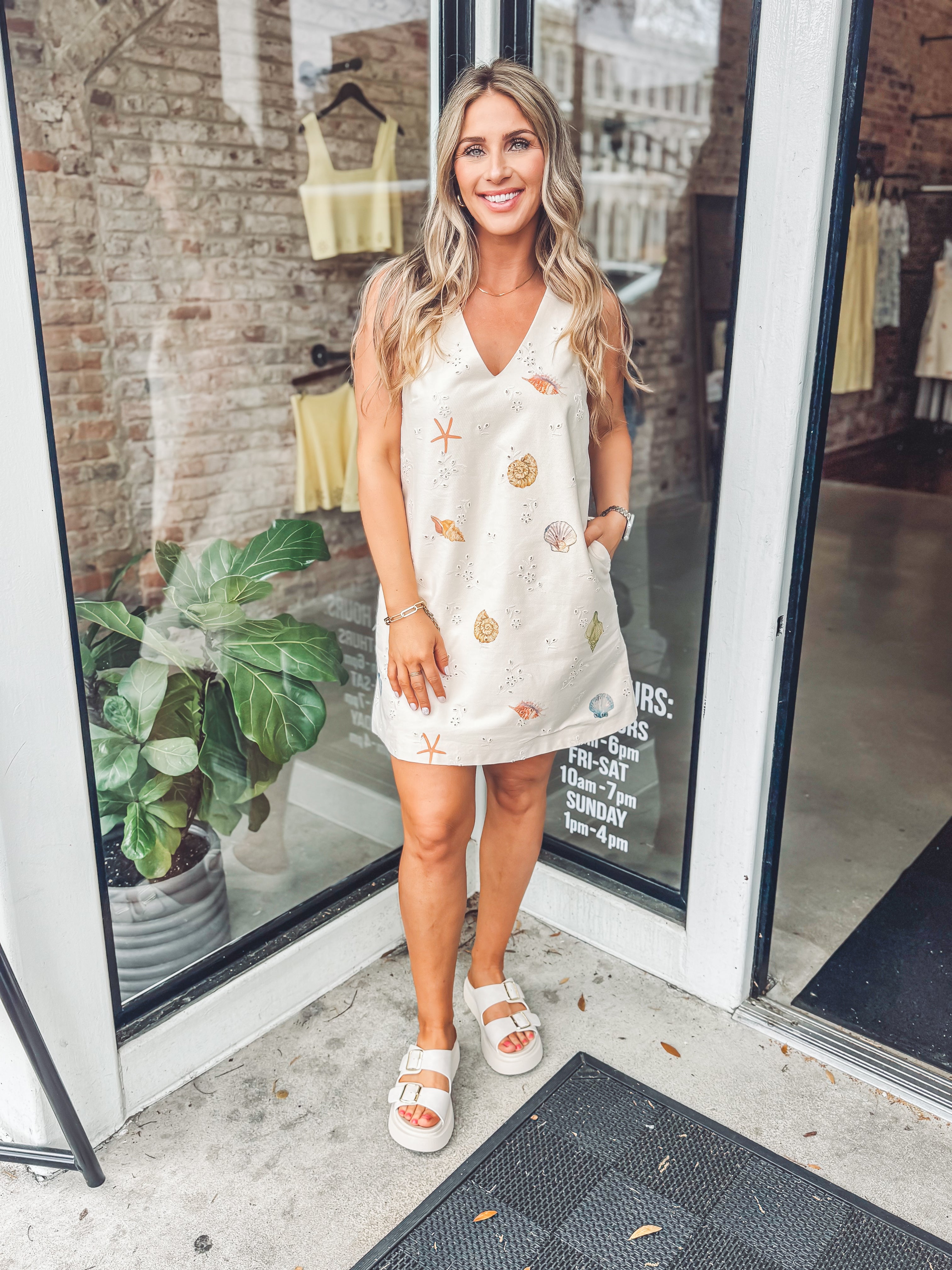 Shell mini dress