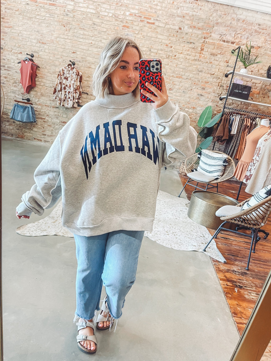 Auburn reversible sweatshirt