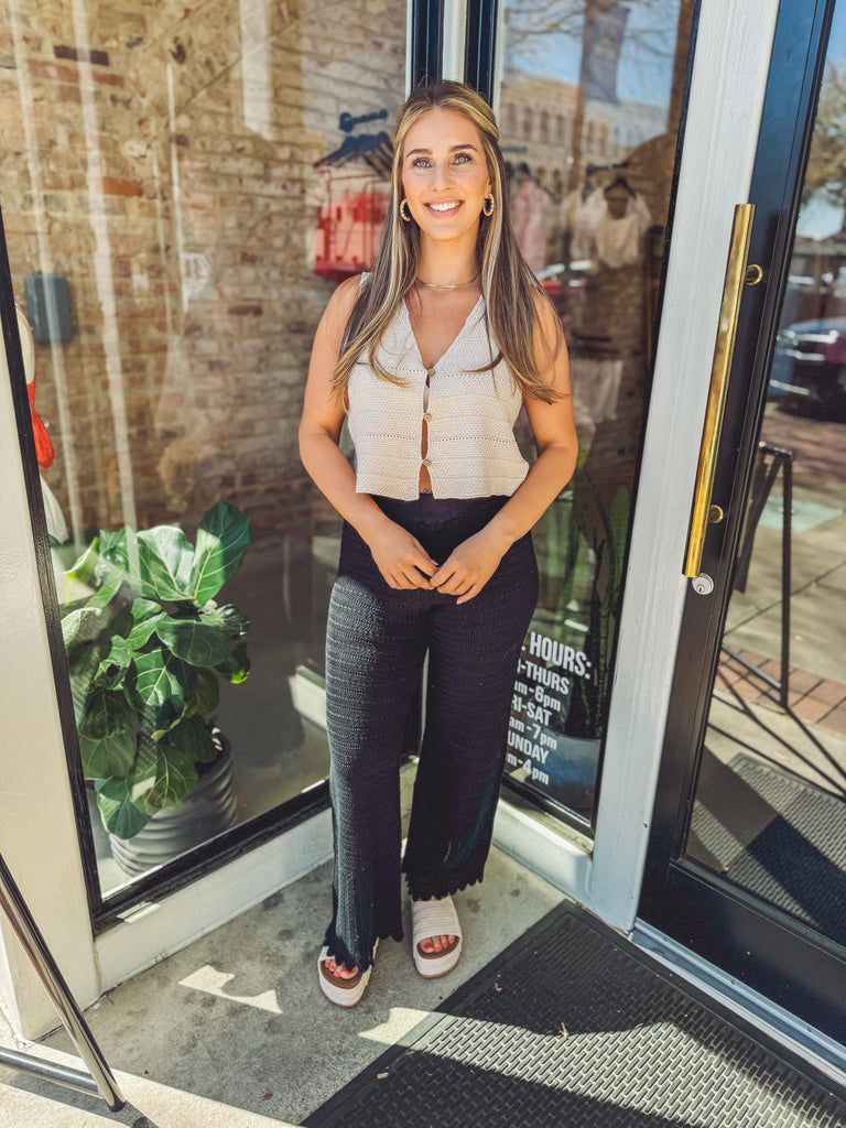Button down vest top