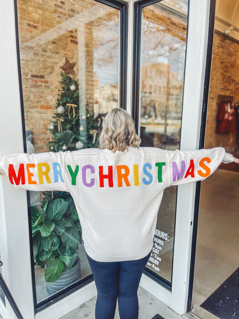 Christmas letter pullover