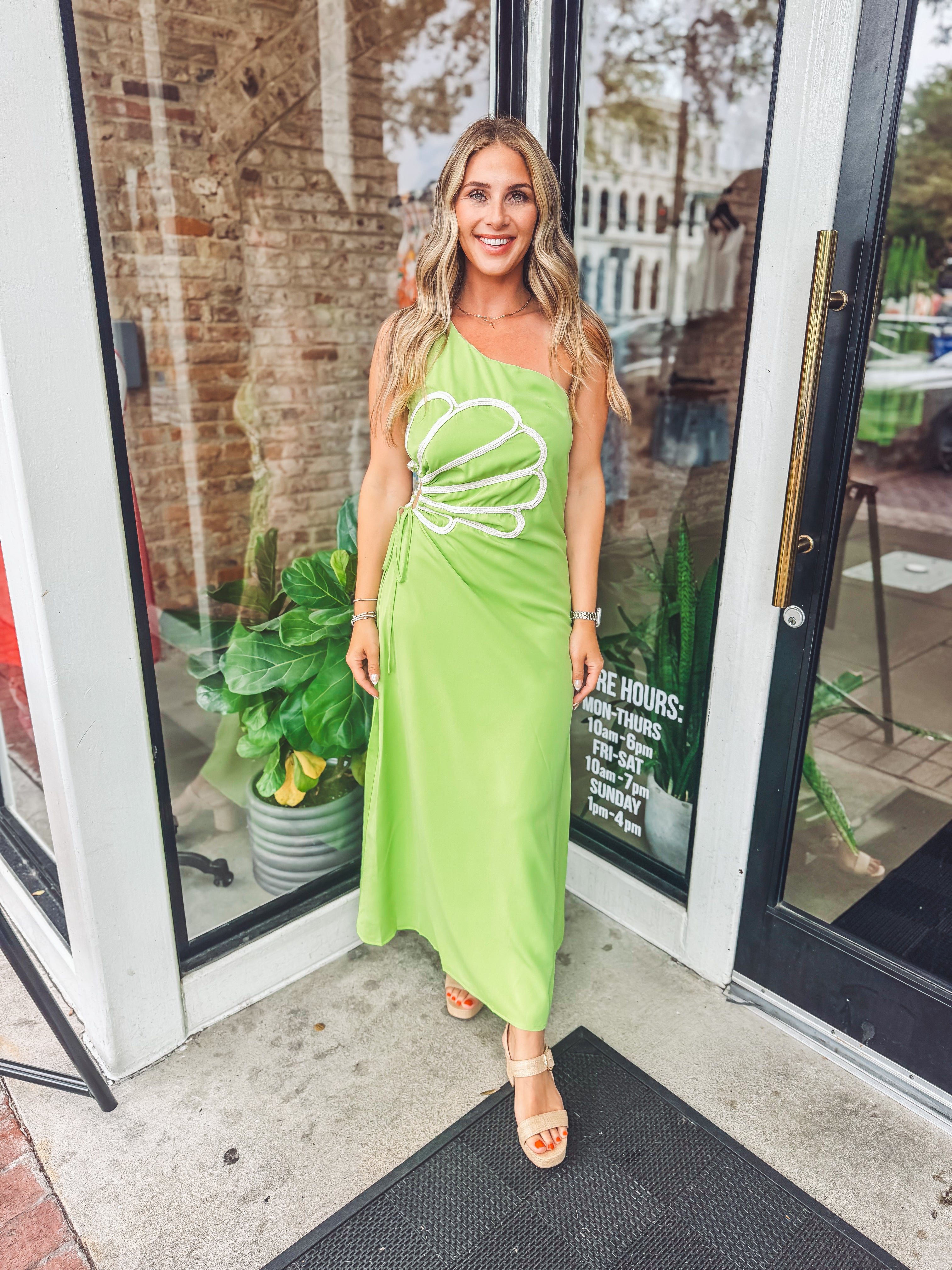 Sage floral maxi