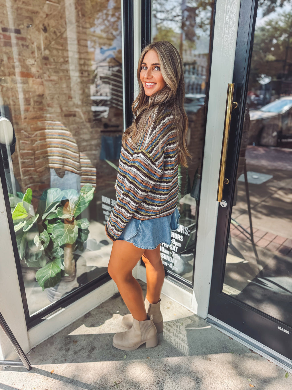 Multi stripe sweater