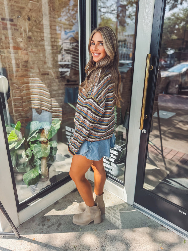 Multi stripe sweater