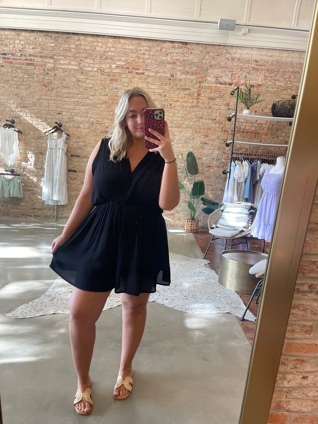Gauze black  romper