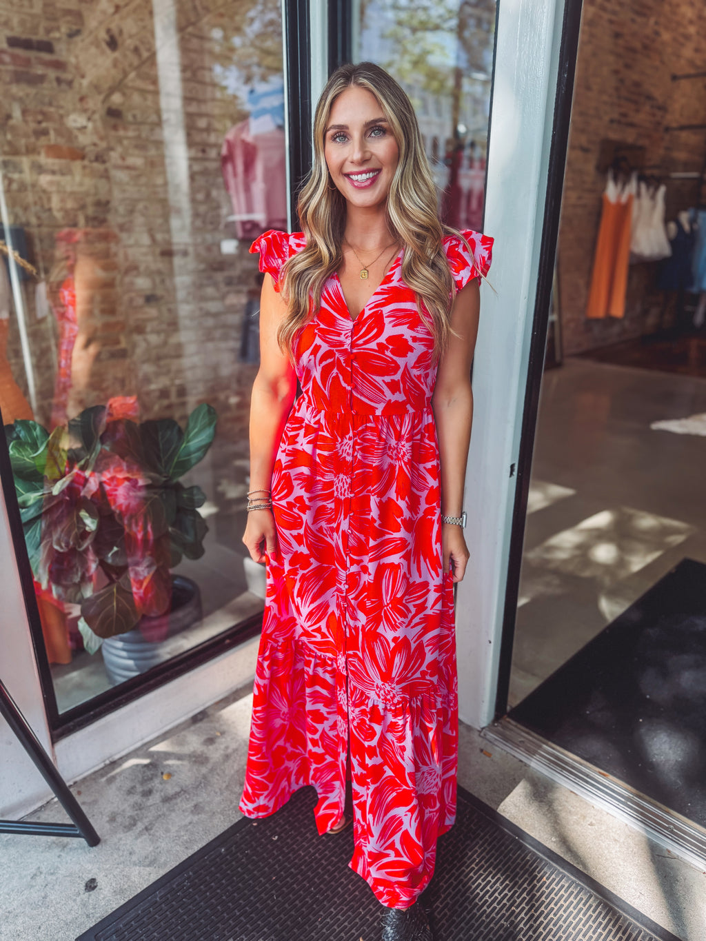 Flutter floral maxi