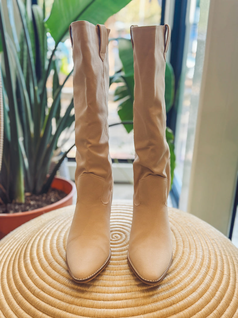 Mid length tall boots