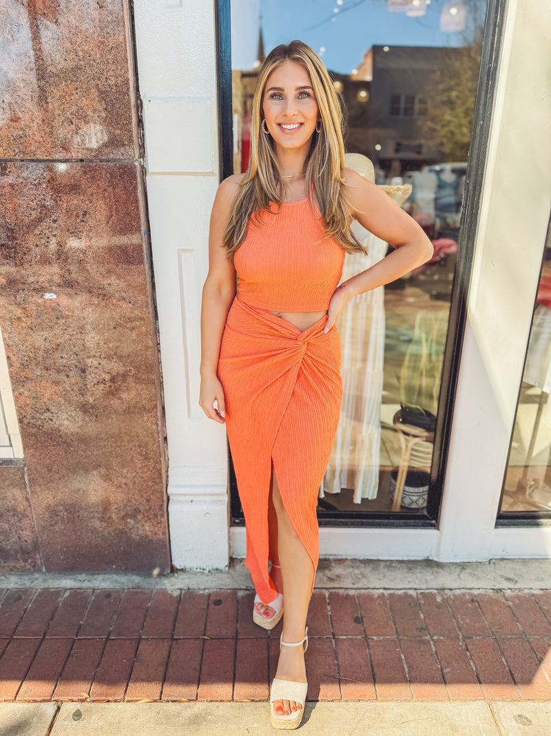 In the tropics skirt - Tangerine