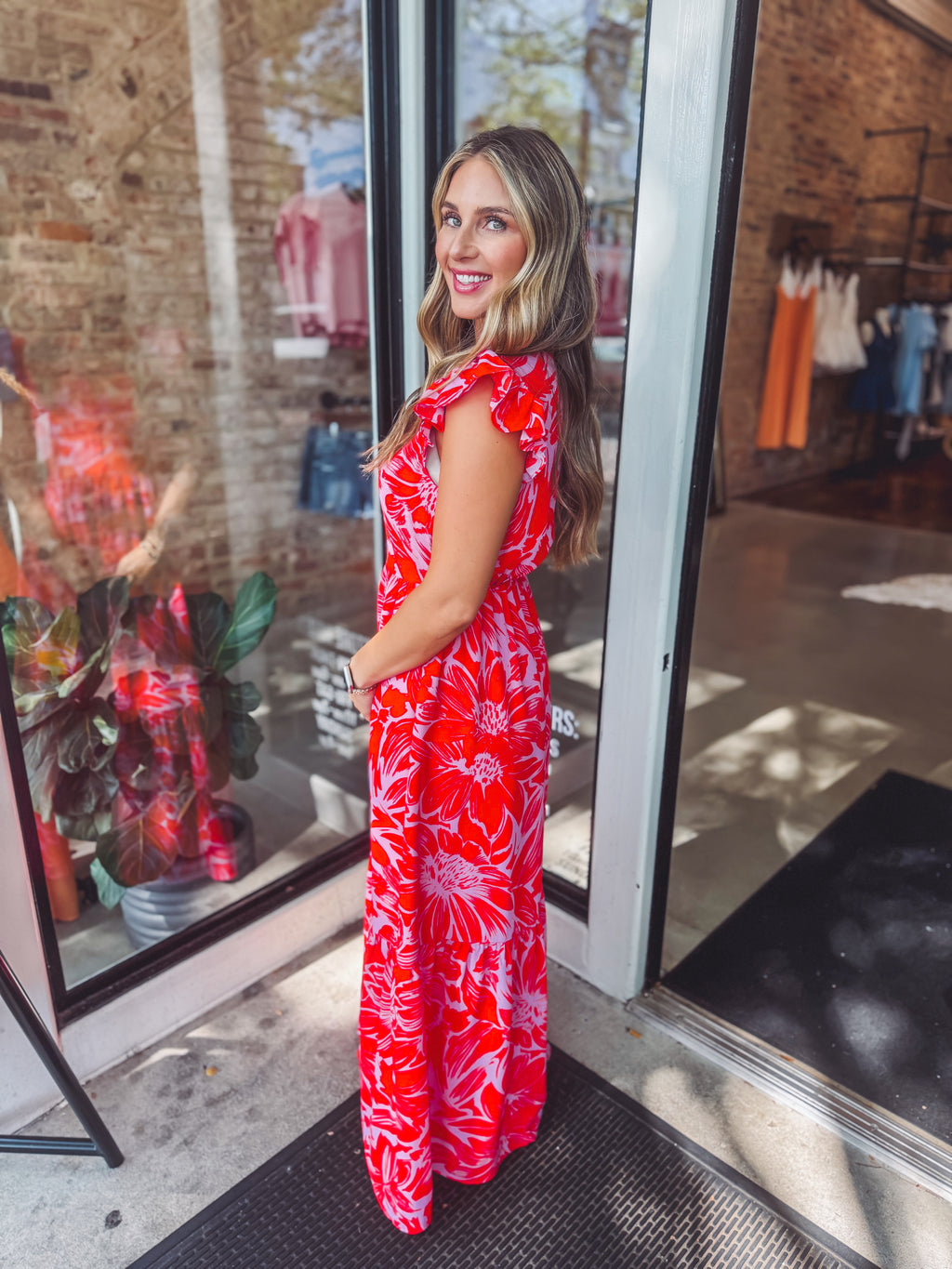 Flutter floral maxi