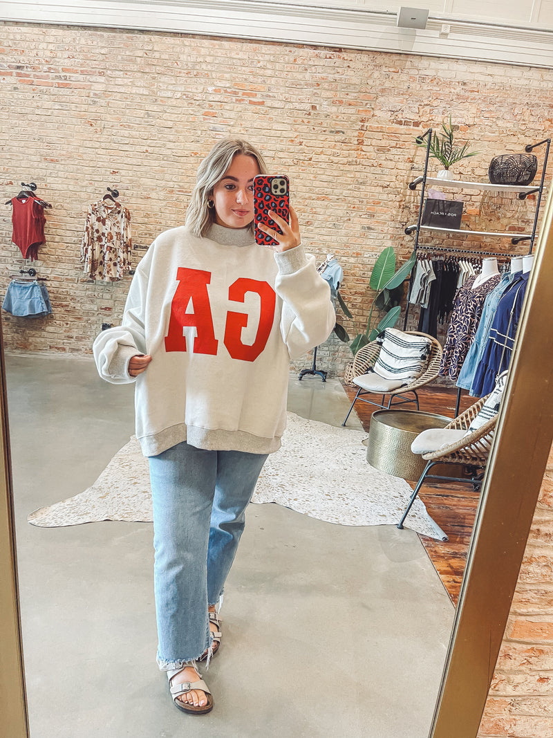 Georgia reversible sweatshirt