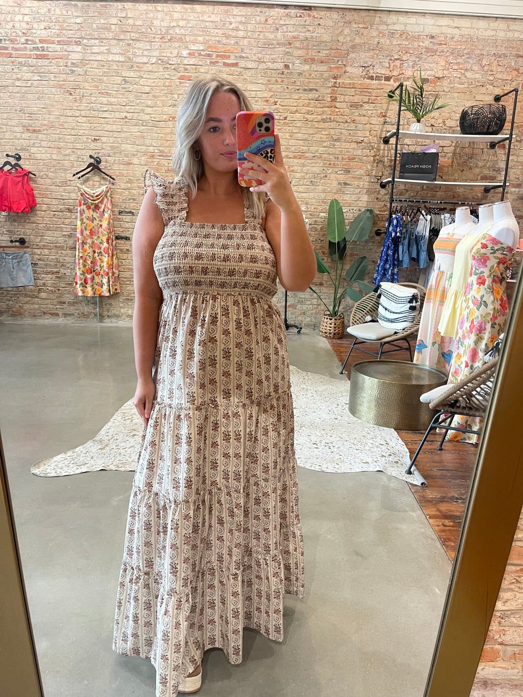 Vintage floral maxi dress