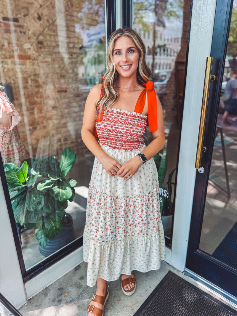 Wild flower midi dress