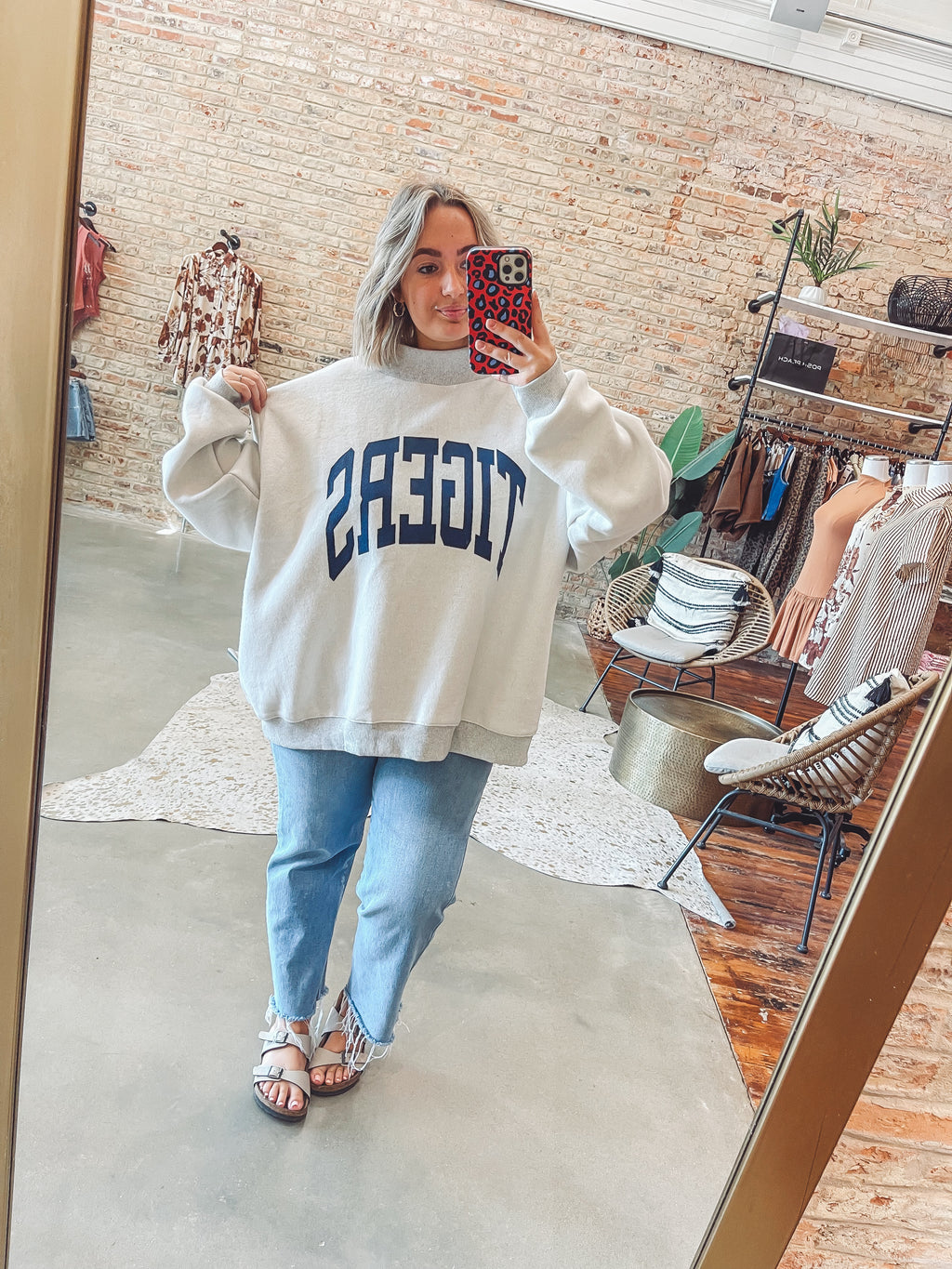 Auburn reversible sweatshirt