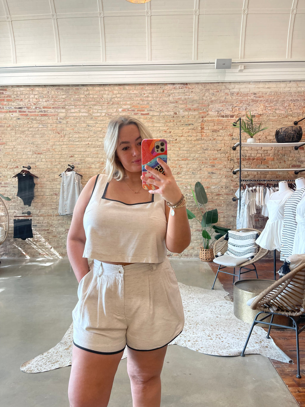 Lovely linen tank - set