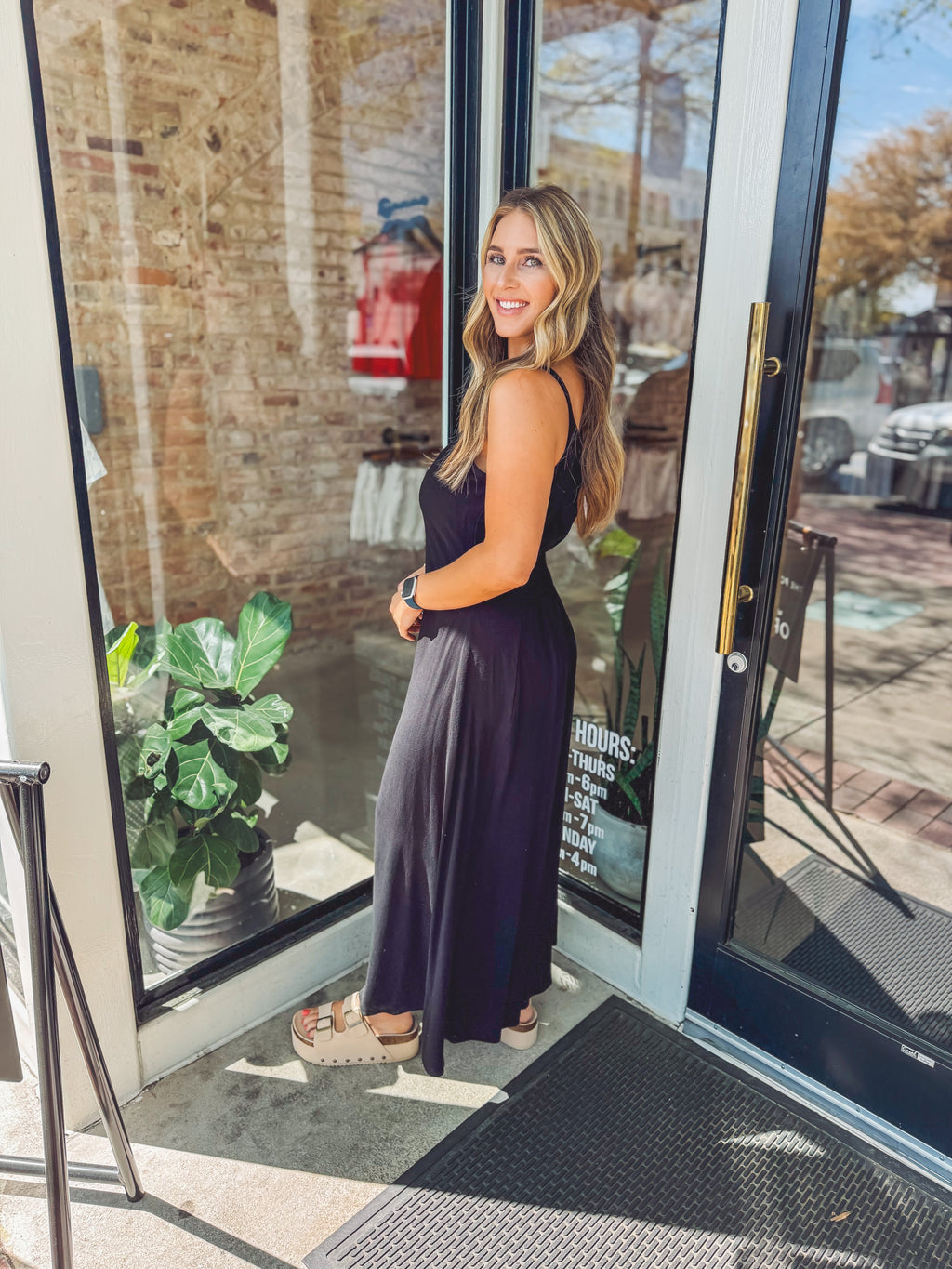With the flow dress