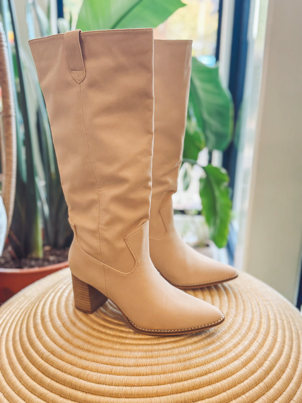 Mid length tall boots