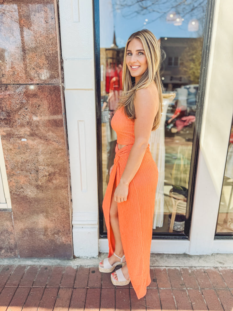 In the tropics skirt - Tangerine
