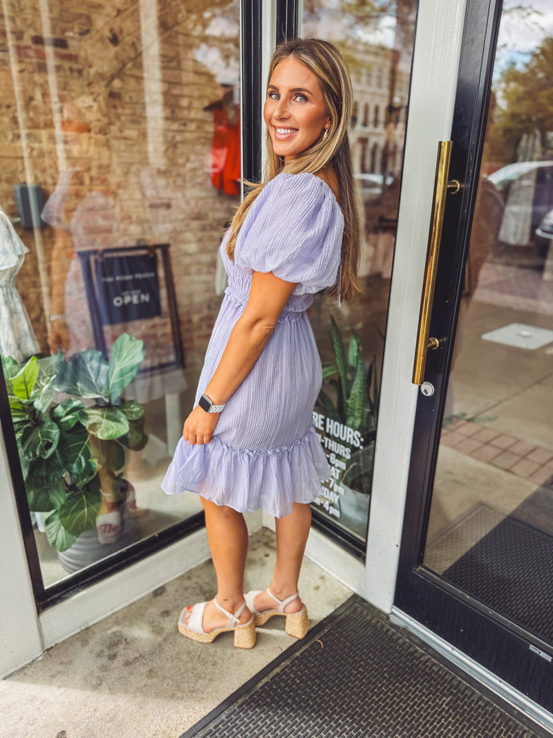 Living in lilac dress
