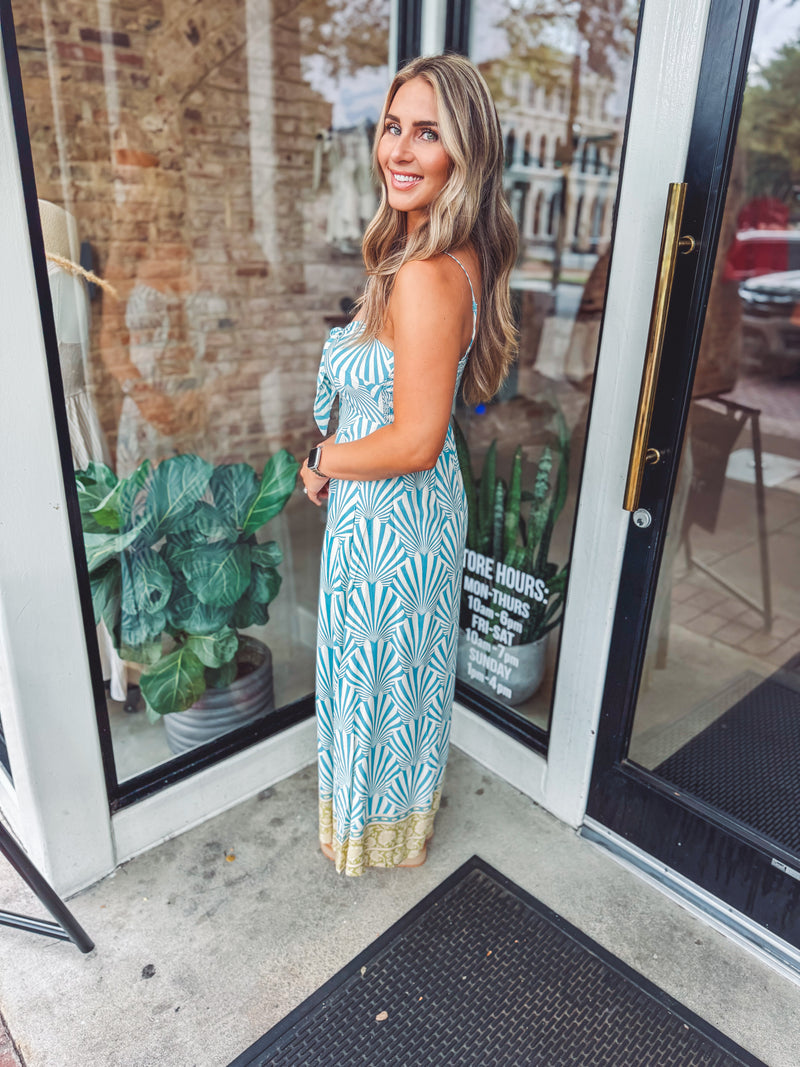 Multi print midi dress